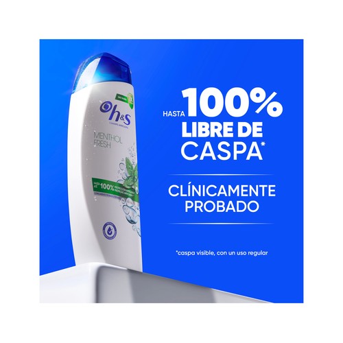 H&S Menthol fresh Champú anticaspa de uso diario, para todo tipo de cabello 625 ml.