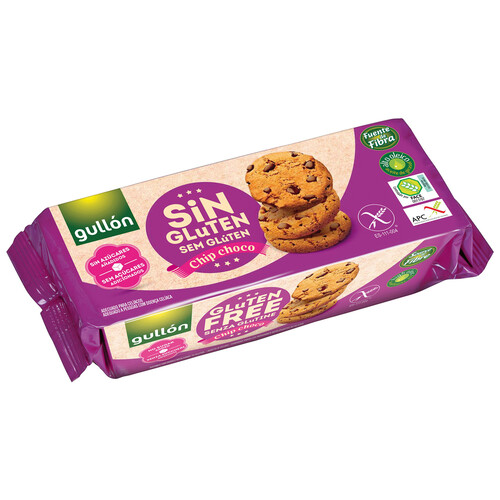 Galletas cookies con pepitas de chocolate negro sin gluten GULLÓN 130 g.
