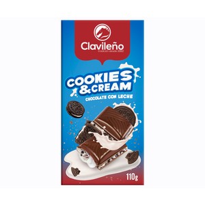 Tableta de chocolate con leche relleno de cookies and cream 110 g