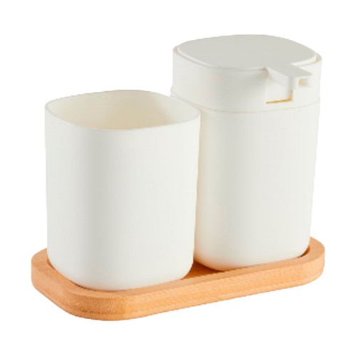 Set de 3 accesorios para el baño, modelos surtidos, dispensador de jabón, vaso y soporte, LEFEBVRE