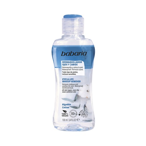 BABARIA Desmaquillador de ojos y labios, para todo tipo de pieles incluso sensibles 100 ml.