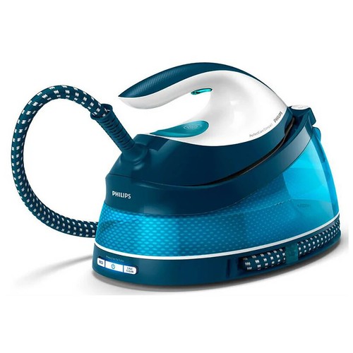 Centro de planchado PHILIPS PerfectCare Compact GC7840/20, suela SteamGlide, autonomía ilimitada, 6,5 bares de presión.