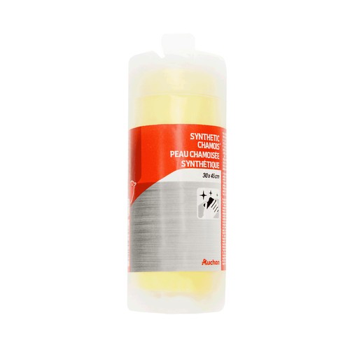 Gamuza sintética de 50 x 40 centímetros, de color amarillo, PRODUCTO ALCAMPO.