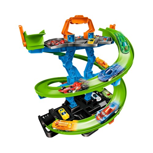 Garaje Espiral Speed con 4 cohes de metal +3 Años ONE, TWO FUN