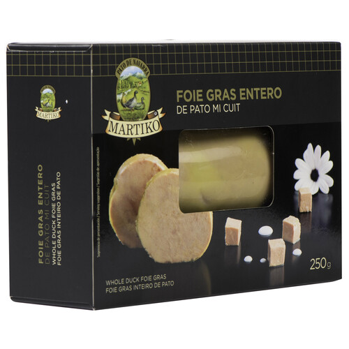 MARTIKO Foie gras de pato (de Navarra) entero Mi cuit MARTIKO 250 g.