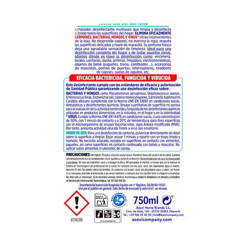 ASEVI Desinfectante multiusos ASEVI Gerpostar Plus750 ml.
