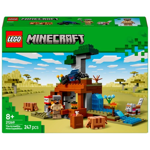 LEGO Minecraft 21269, La expedición a la mina del armadillo, 247 pcs +8 Años