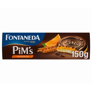 PIM´S de Fontaneda Galletas de bizcocho rellenas de naranja 150 g.