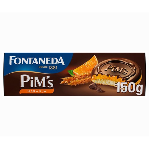 PIM´S de Fontaneda Galletas de bizcocho rellenas de naranja 150 g.