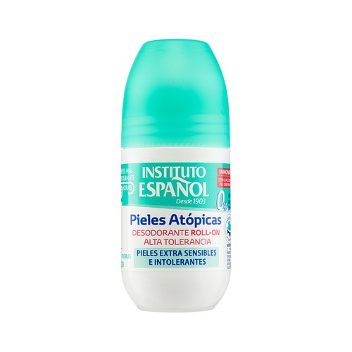 INSTITUTO ESPAÑOL Desodorante roll on para mujer para pieles atópicas INSTITUTO ESPAÑOL Pieles atópicas 75 ml.