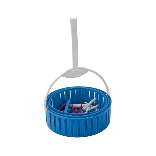 Cesto para pinzas extensible en 2 niveles con 20 pinzas, MONDEX.