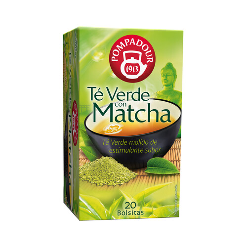 Té verde con Matcha, POMPADOUR, 20 uds..35 g.