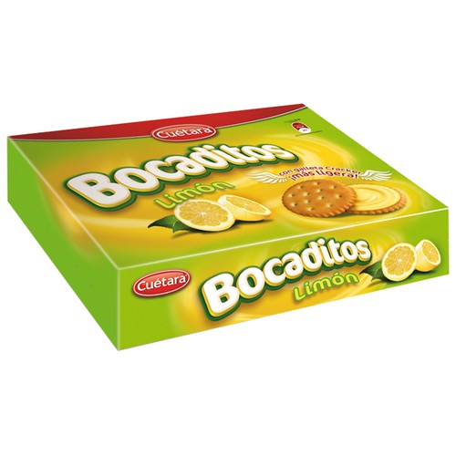 CUÉTARA Galletas rellenas de limón 450 g.