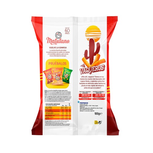 MATUTANO Aperitivo de maíz vaqueros 150 gr.