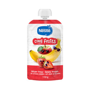 Imagen de NESTLÉ Cool frutis Bosita de fruta (plátano y fresa) a partir de los 12 meses 110 g.