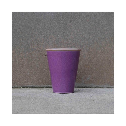 Maceta esmaltada color lila 13,5*17,5 cm. IBERLUS.