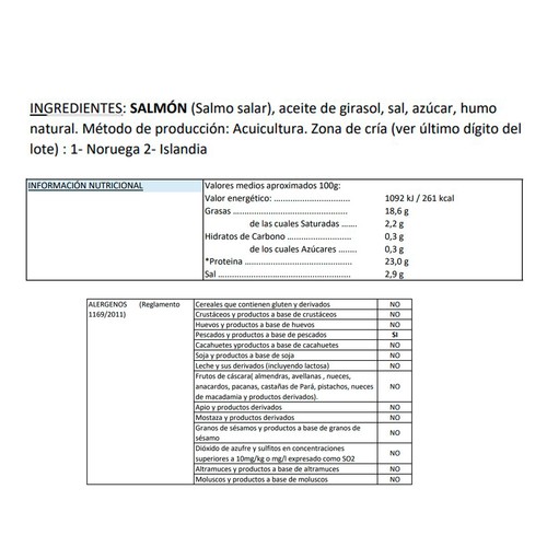 AHUMADOS DOMINGUEZ Salmón ahumado lata 100 g. 