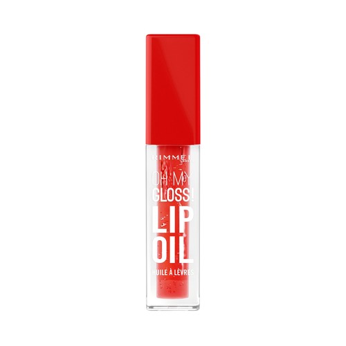 RIMMEL Oh my gloss! tono 004 Vivid red Brillo de labios nutritivo con vitamina E.
