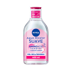 NIVEA Agua micelar desmaquilladora de rostro y ojos, para pieles secas y sensibles NIVEA Micell air 400 ml.