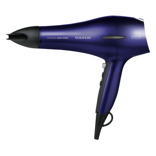 Secador de pelo TAURUS Fashion 3000 Ionic, 2200W, 2 velocidades, 3 temperaturas, motor AC.