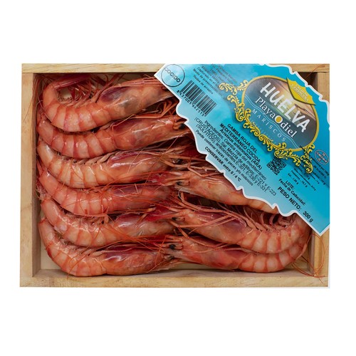 MARISCOS PLAYA ODIEL Gambas rojas del Mediterráneo cocidas  300 g.