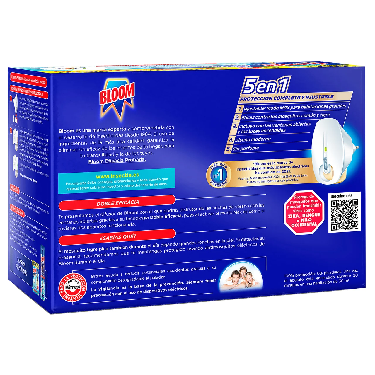 Insecticida eléctrico líquido máxima protección aparato + 2 recambios 18 ml.