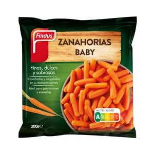FINDUS Zanahoria baby ultracongeladas FINDUS 300 g.