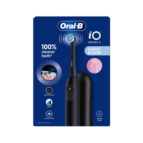 Cepillo de dientes eléctrico ORAL-B iO 2 Negro, 3 velocidades.