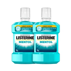 LISTERINE Enjuague bucal diario, con sabor mentol 2 x 1 l.