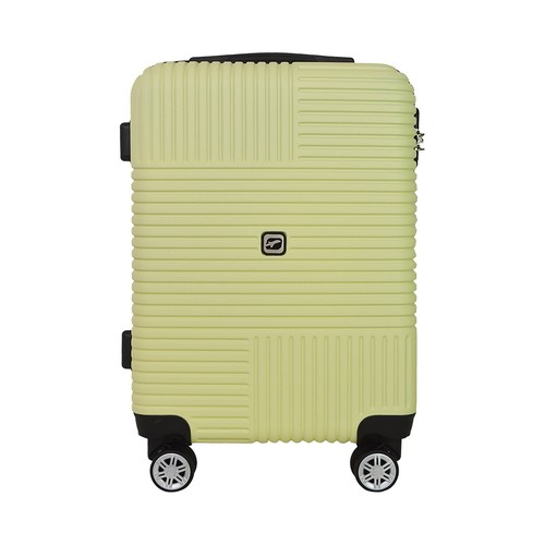 Maleta cabina tipo trolley talla S Rígida, 8 ruedas con cierre Zen amarillo claro. AIRPORT