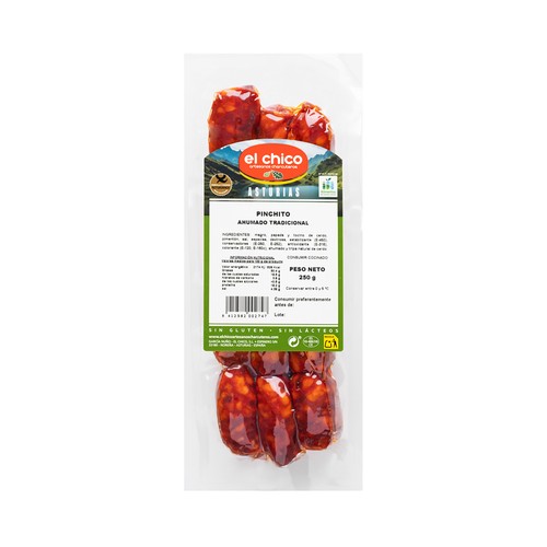 EL CHICO Chorizo pinchito con ahumado tradicional 250 g.