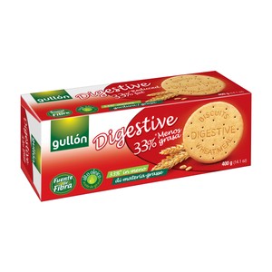 Imagen de GULLÓN Galletas integral Digestive con contenido reducido en grasa (33% menos) 400 g.
