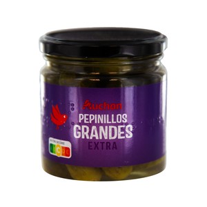 Imagen de PRODUCTO ALCAMPO Pepinillos grandes en vinagre 50/60 piezas extra frasco de 180 g.
