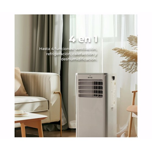 Aire acondicionado portátil EVVO P9 Frío y Calor, 2.250Frig/h,1.750 Kcal/h, A, A, gas refrigerante R290, (para estancias hasta 20m²)