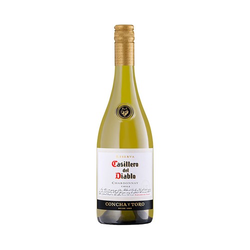 CASILLERO DEL DIABLO Vino blanco reserva elaborado en Chile botella 75 cl.
