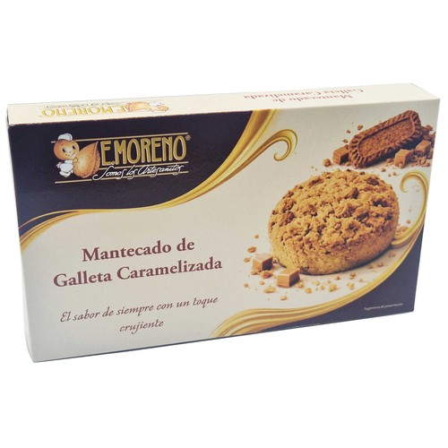 E.MORENO Mantecado de canela y galleta caramelizada 180 g.
