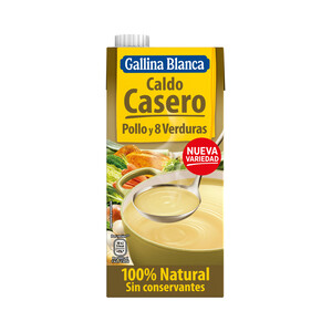 Imagen de GALLINA BLANCA Caldo casero de pollo y 8 verduras de 1 l.