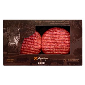 MIGUEL VERGARA Burger meat vacuno añojo raza Angus 2 x 160 g. 320 g