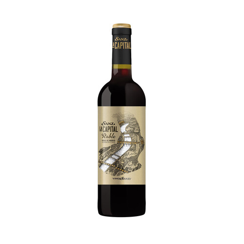 SANZ La capital  Vino tinto Roble con D.O Vinos de Madrid botella de 75 cl.