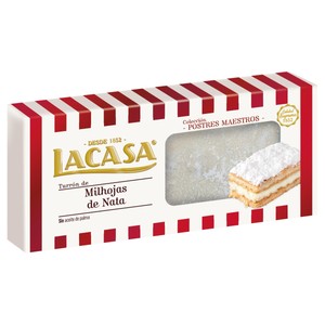 Imagen de LACASA Turrón de milhojas de nata 200 g.