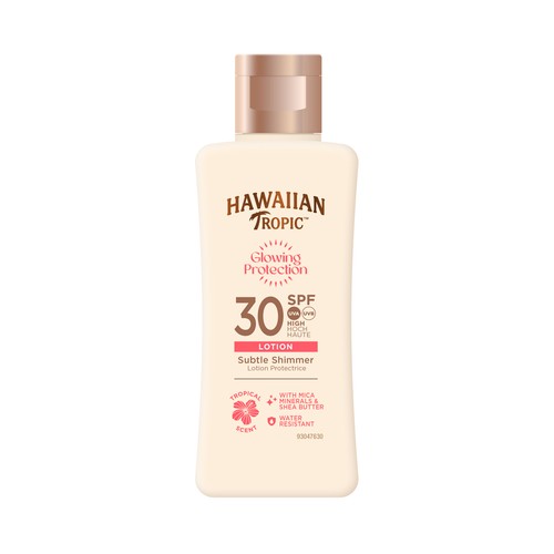 HAWAIIAN TROPIC Glowing protection Protector solar con FPS 30 (alto) y brillo sutil 75 ml.