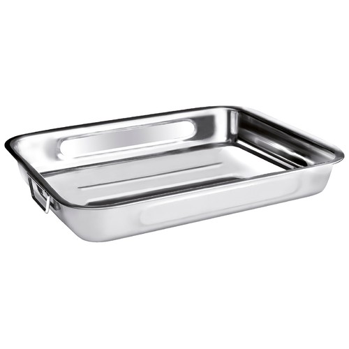 Bandeja de acero inoxidable con asas para horno,35x26x6,5cm IBILI.
