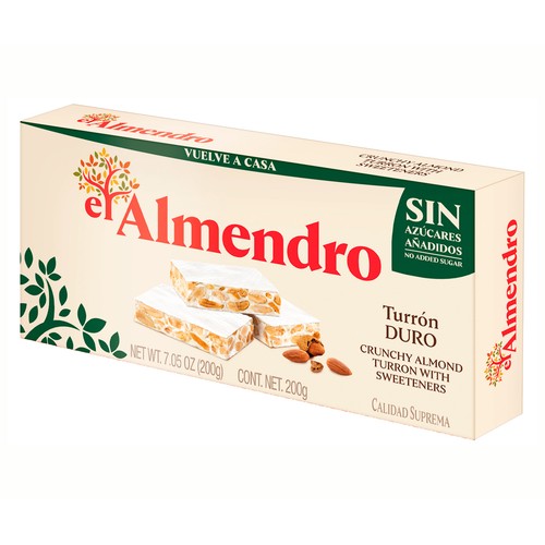 EL ALMENDRO Turrón con almendra crujiente 200 g.