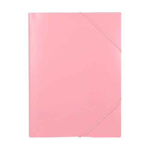 Carpeta tamaño A4, 3 solapas, color rosa, ALCAMPO.
