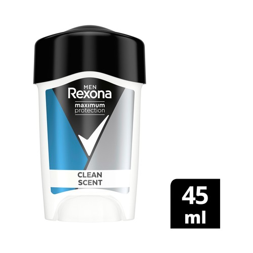 REXONA Desodorante en stick para hombre con protección anti transpirante hasta 48 horas REXONA Men clean scent 45 ml.