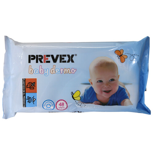 PREVEX Toallitas humedas para bebé, dermatológicamente testadas PREVEX 48 uds.