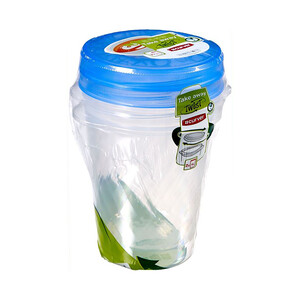 Imagen de Set de 2 recipientes herméticos redondos con cierre de rosca, 1 litro, Take Away Tuist CURVER.