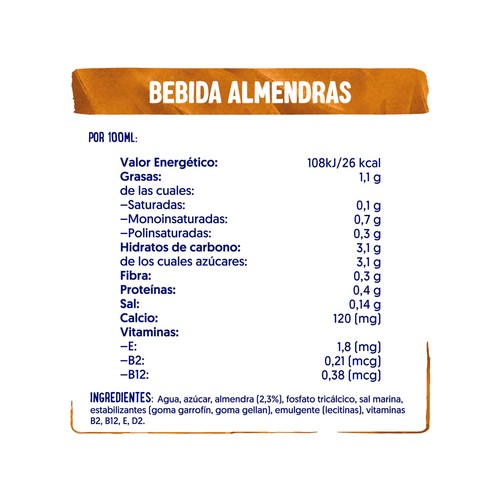 ALPRO Bebida de almendras mediterráneas 100% vegetal  1 l.