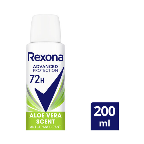 REXONA Desodorante en spray para mujer con aloe vera REXONA Advanced protection aloe vera scent 2 x 200 ml.
