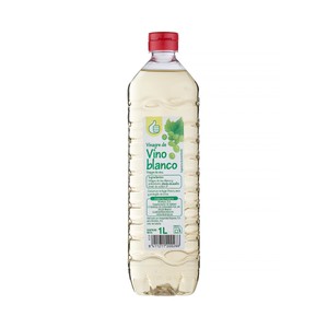PRODUCTO ECONÓMICO ALCAMPO Vinagre de vino blanco botella de 1 l
